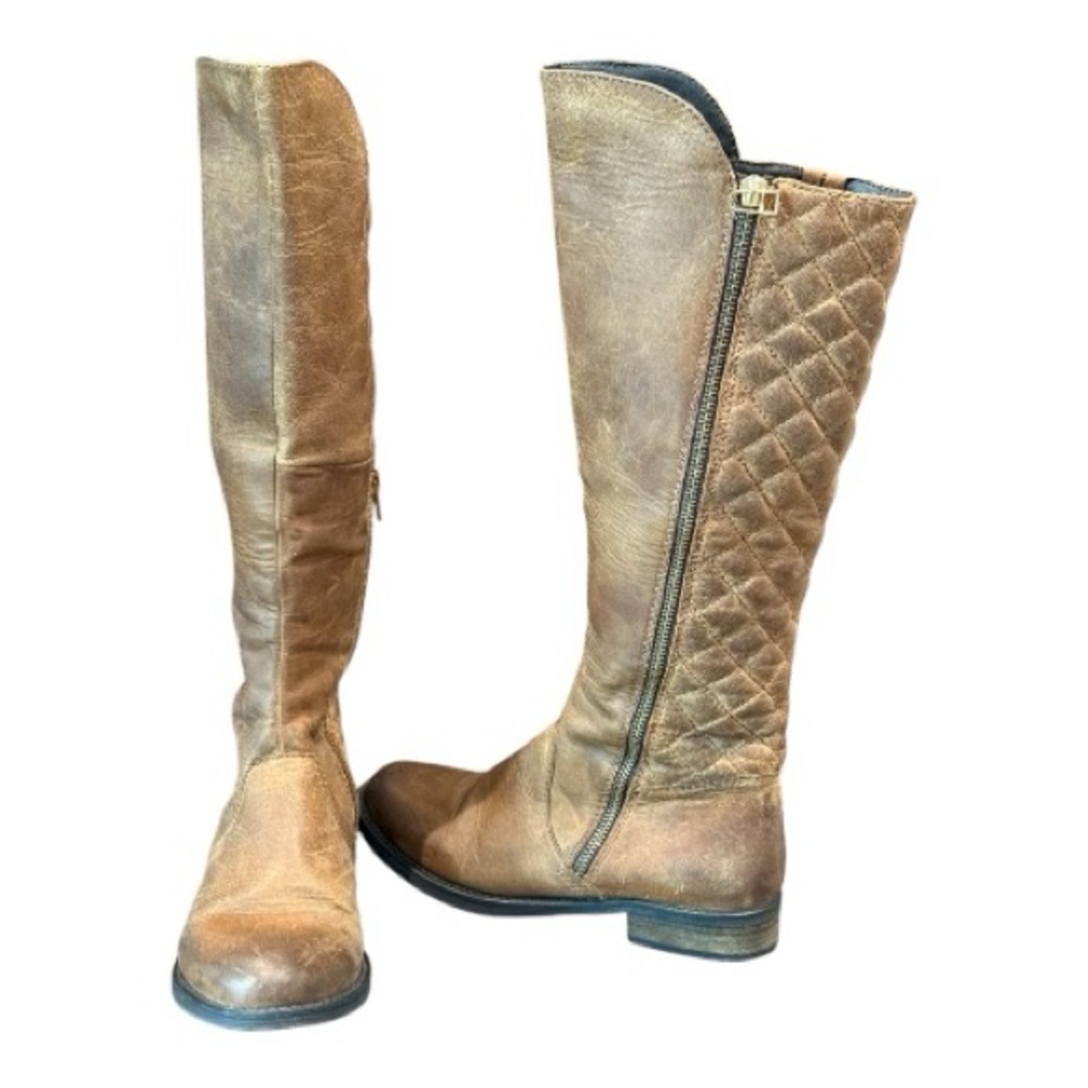 Steve Madden Northside Leather Boots in Cognac